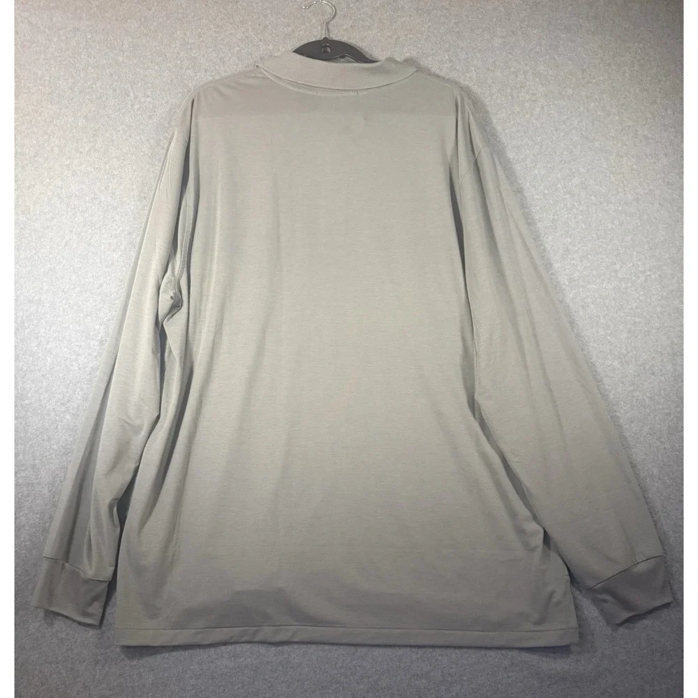 RLX Ralph Lauren Long Sleeve Golf Polo Shirt Grey XXL